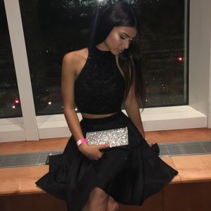 Sherri Hill Black 2 piece dress